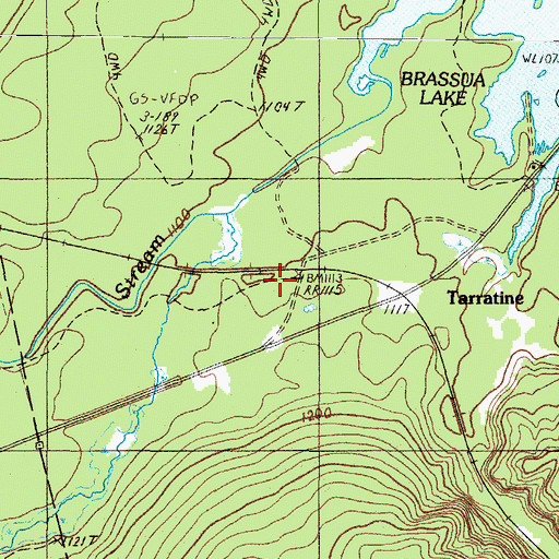 Topographic Map of Tarratine, ME