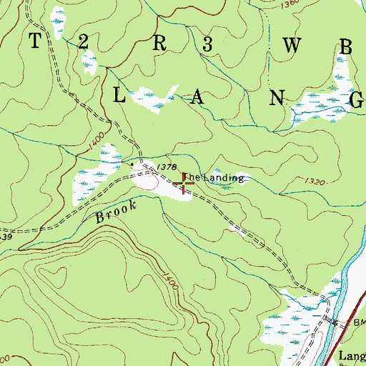 Topographic Map of The Landing, ME