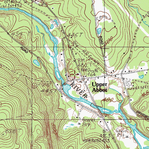 Topographic Map of Upper Abbot, ME