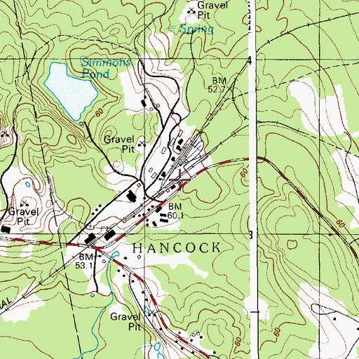 Topographic Map of Washington Junction, ME