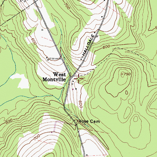 Topographic Map of West Montville, ME