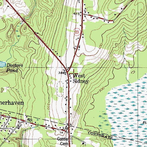 Topographic Map of West Sidney, ME