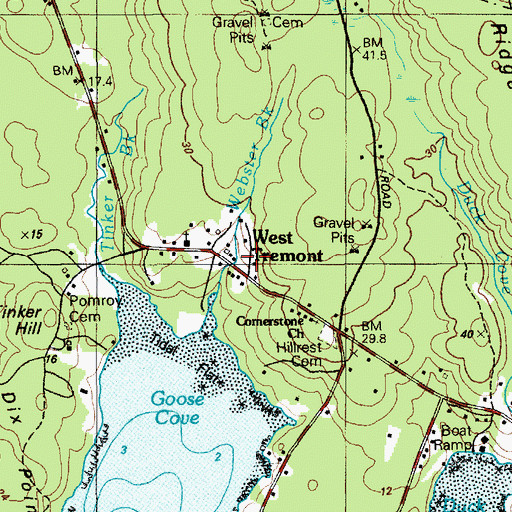 Topographic Map of West Tremont, ME