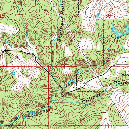 Topographic Map of Jeff Hill, AR