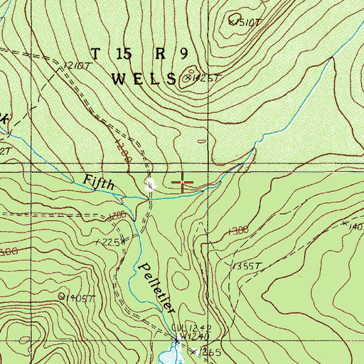 Topographic Map of Wheelock Mill, ME