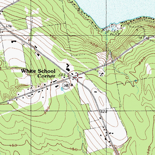 Topographic Map of White School Corner, ME