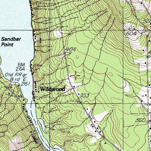 Topographic Map of Wildwood, ME