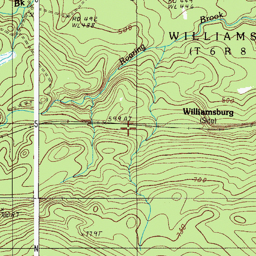 Topographic Map of Williamsburg, ME