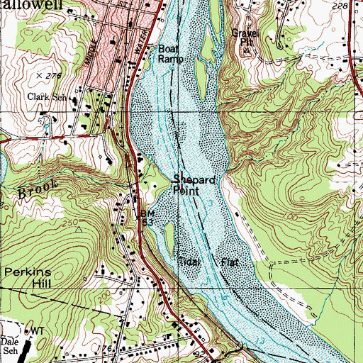 Topographic Map of Shepard Point, ME