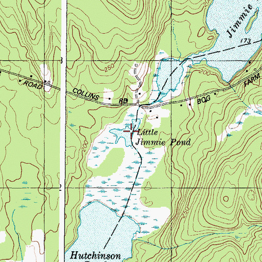 Topographic Map of Little Jimmie Pond, ME