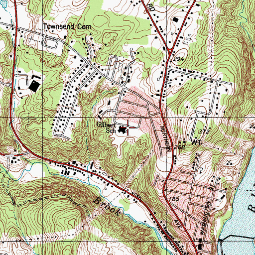 Topographic Map of Sylvio Gilbert Elementary School, ME