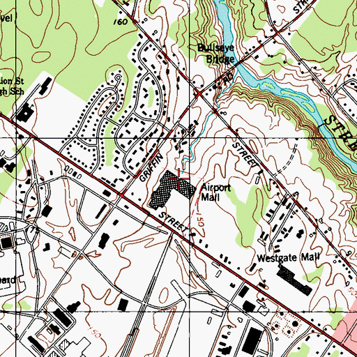 Topographic Map of Airport Mall, ME