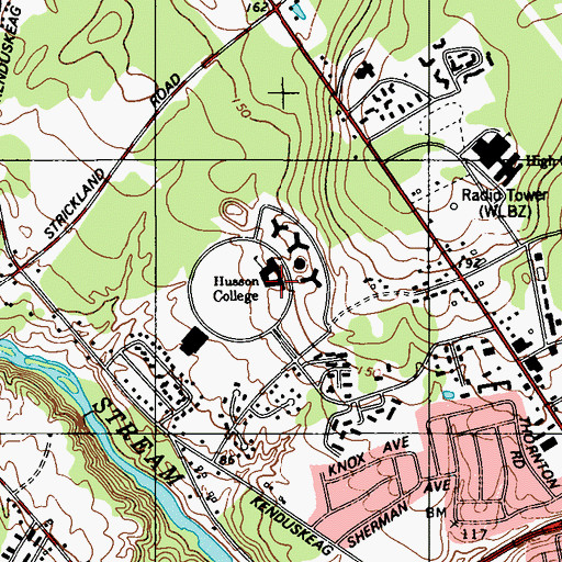 Topographic Map of Bangor Theological Seminary (historical), ME