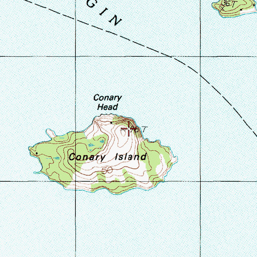 Topographic Map of Conary Head, ME