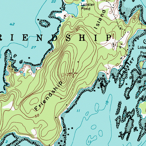 Topographic Map of Friendship Long Island, ME