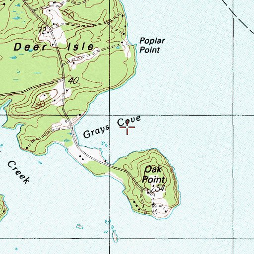 Topographic Map of Gray Cove, ME