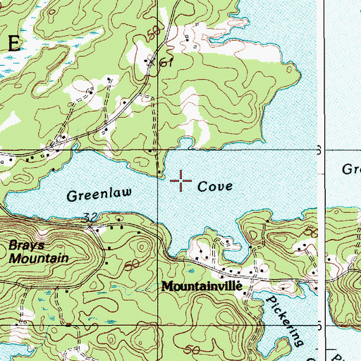Topographic Map of Greenlaw Cove, ME