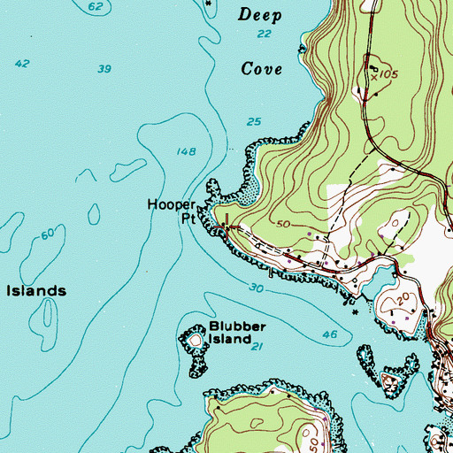 Topographic Map of Hupper Point, ME