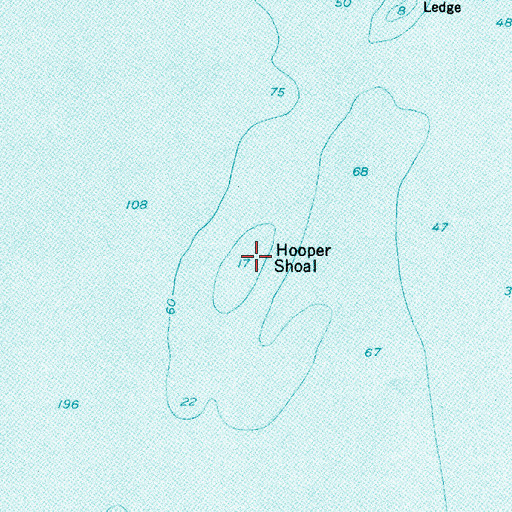 Topographic Map of Hupper Shoal, ME