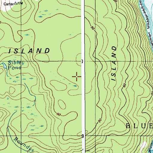 Topographic Map of Long Island, ME