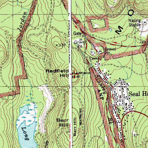 Topographic Map of Redfield Hill, ME