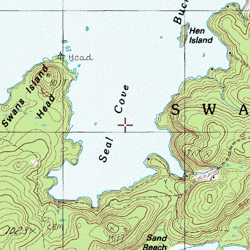 Topographic Map of Sea Cove, ME