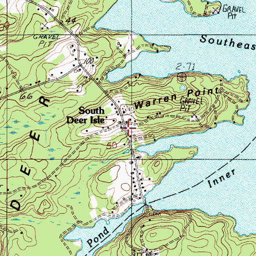 Topographic Map of South Deer Isle, ME