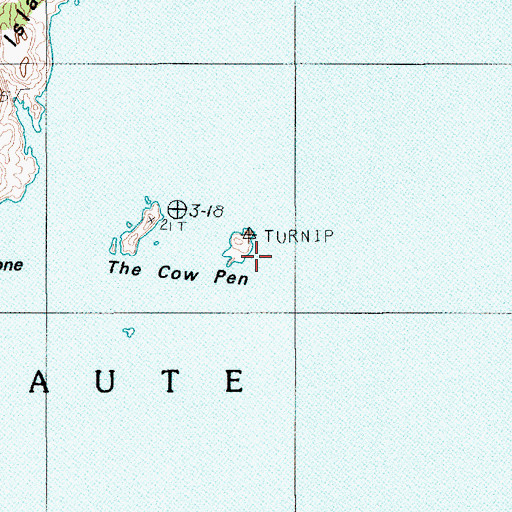 Topographic Map of The Cow Pen, ME