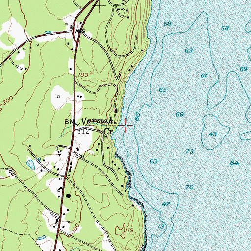 Topographic Map of Varnah Brook, ME