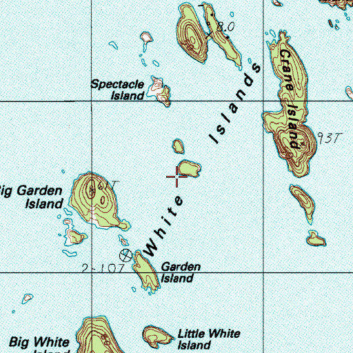 Topographic Map of White Island, ME