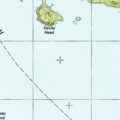 Topographic Map of Channel Rock, ME
