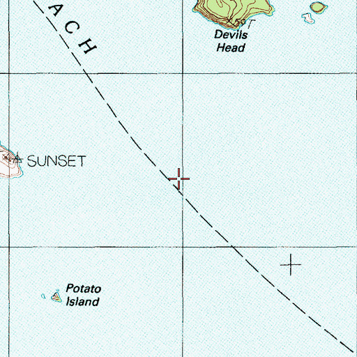 Topographic Map of The Boulders, ME