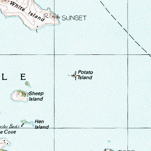 Topographic Map of Potato Island, ME
