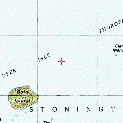 Topographic Map of Bold Island Ledges, ME
