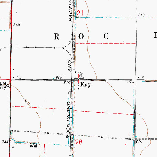 Topographic Map of Kay, AR