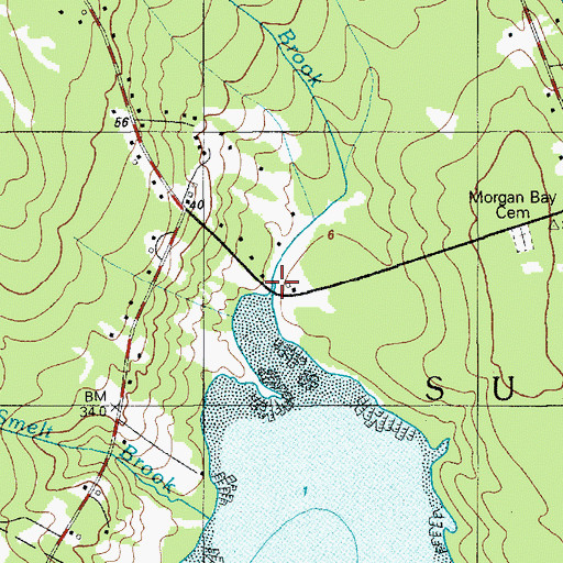 Topographic Map of Emerton Brook, ME