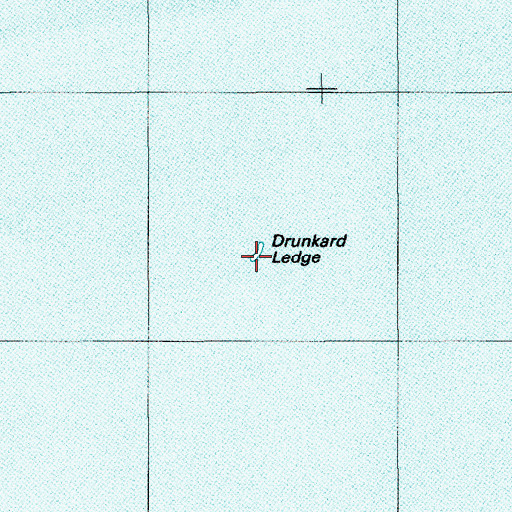 Topographic Map of Drunkard Ledge, ME
