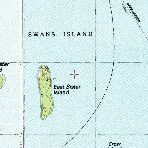 Topographic Map of Otter Ledge, ME