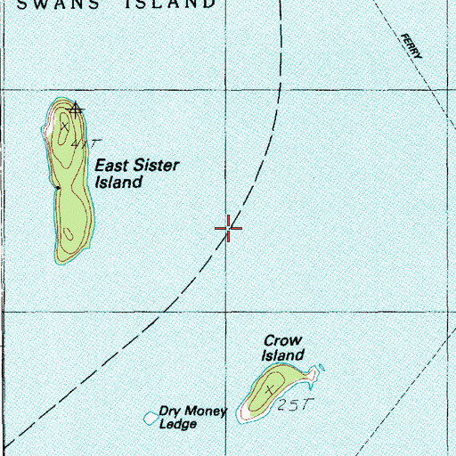 Topographic Map of Beaumont Ledge, ME