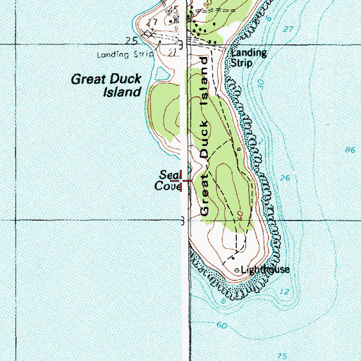 Topographic Map of Sea Cove, ME