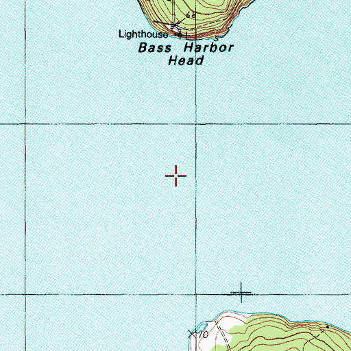 Topographic Map of Bass Harbor Bar, ME