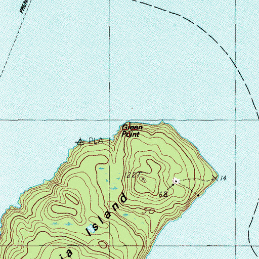 Topographic Map of Green Point, ME