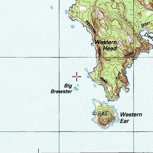 Topographic Map of Big Brewster, ME