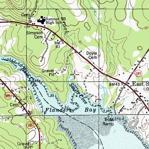 Topographic Map of Smelt Brook, ME