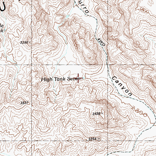 Topographic Map of High Tank, AZ