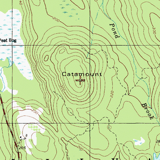 Topographic Map of Catamount, ME