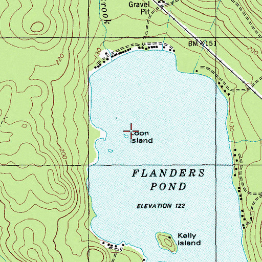 Topographic Map of Loon Island, ME