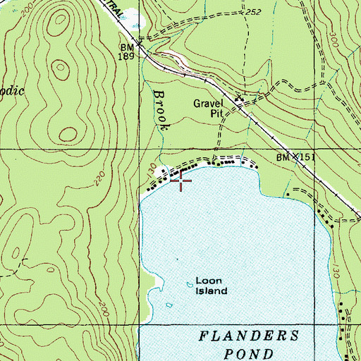 Topographic Map of Schoodic Brook, ME