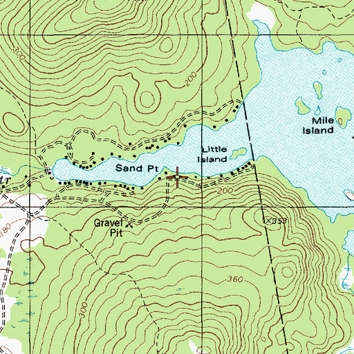 Topographic Map of Sand Point, ME