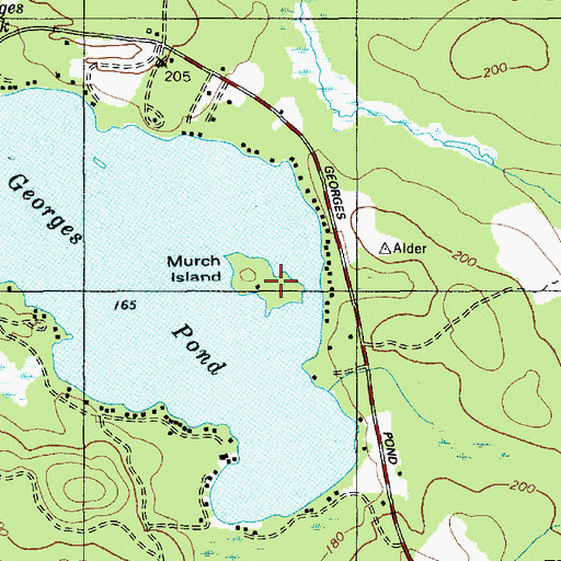 Topographic Map of Murch Island, ME
